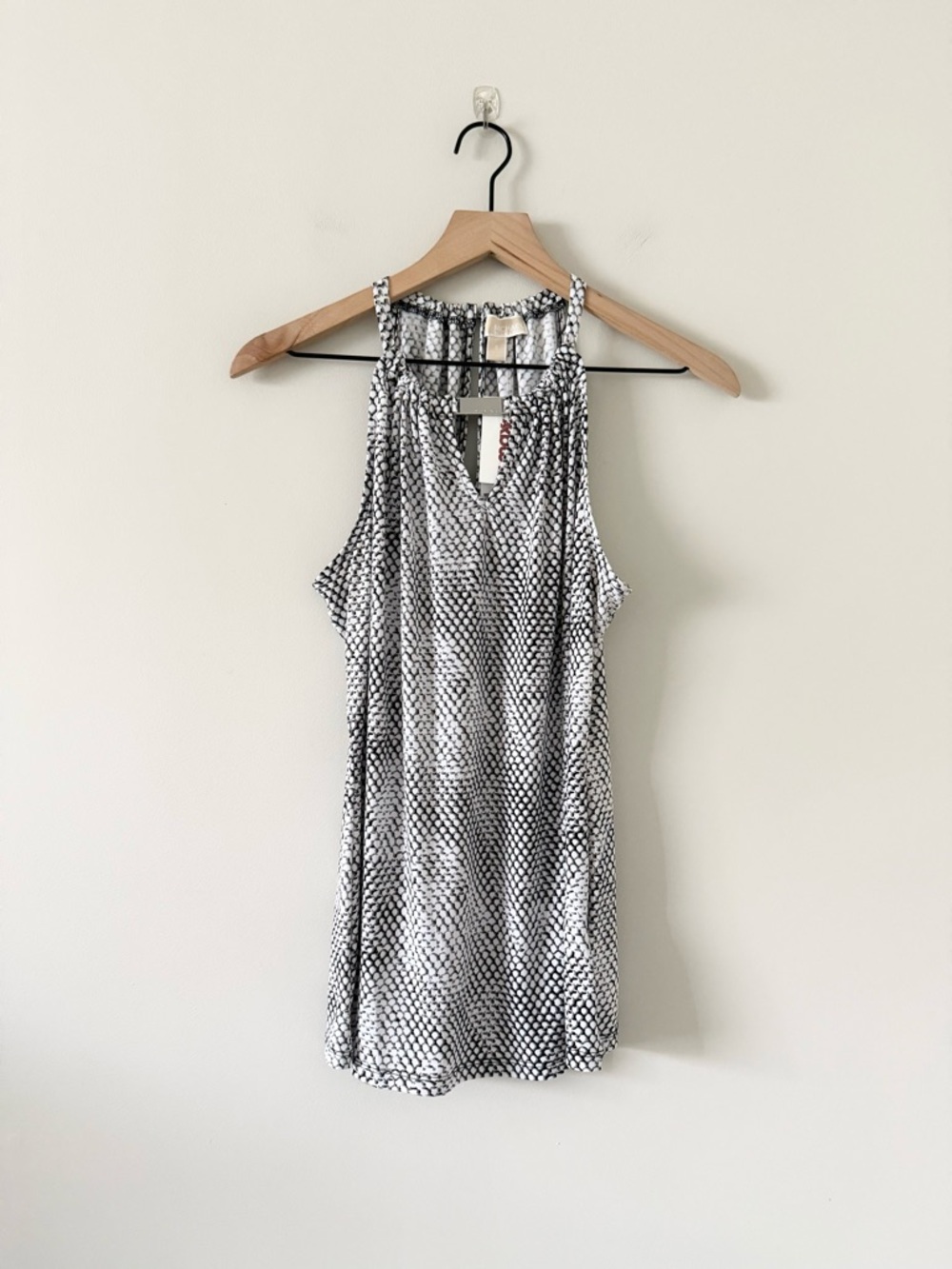 NWT Michael Michael Kors Black & White Printed Sleeveless Top Size S
